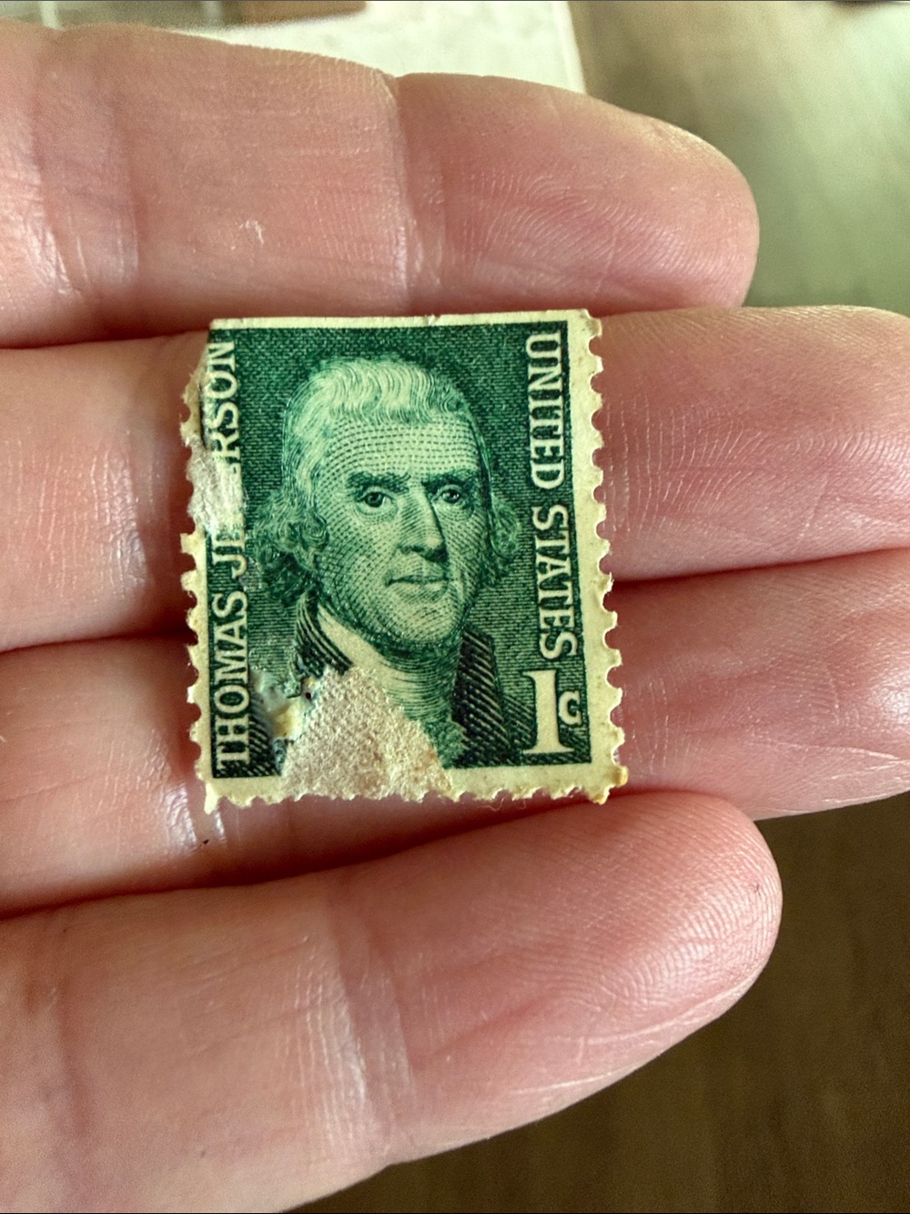 Thomas Jefferson 1 Cent Stamp United States